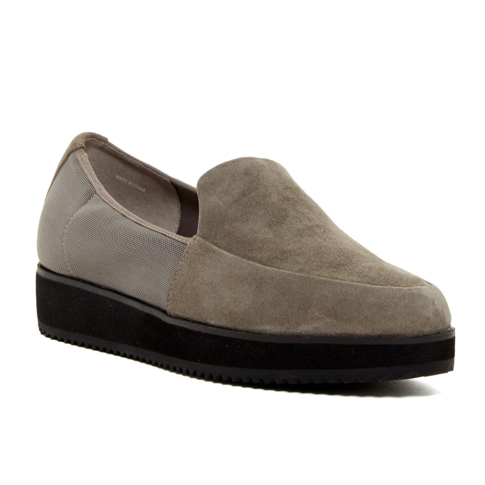 Eileen Fisher Women's Dell Gray Earth Suede Loafer